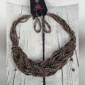 Paparazzi Beaded Necklace Earring Set